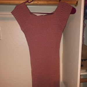 Off the shoulder mid length dress